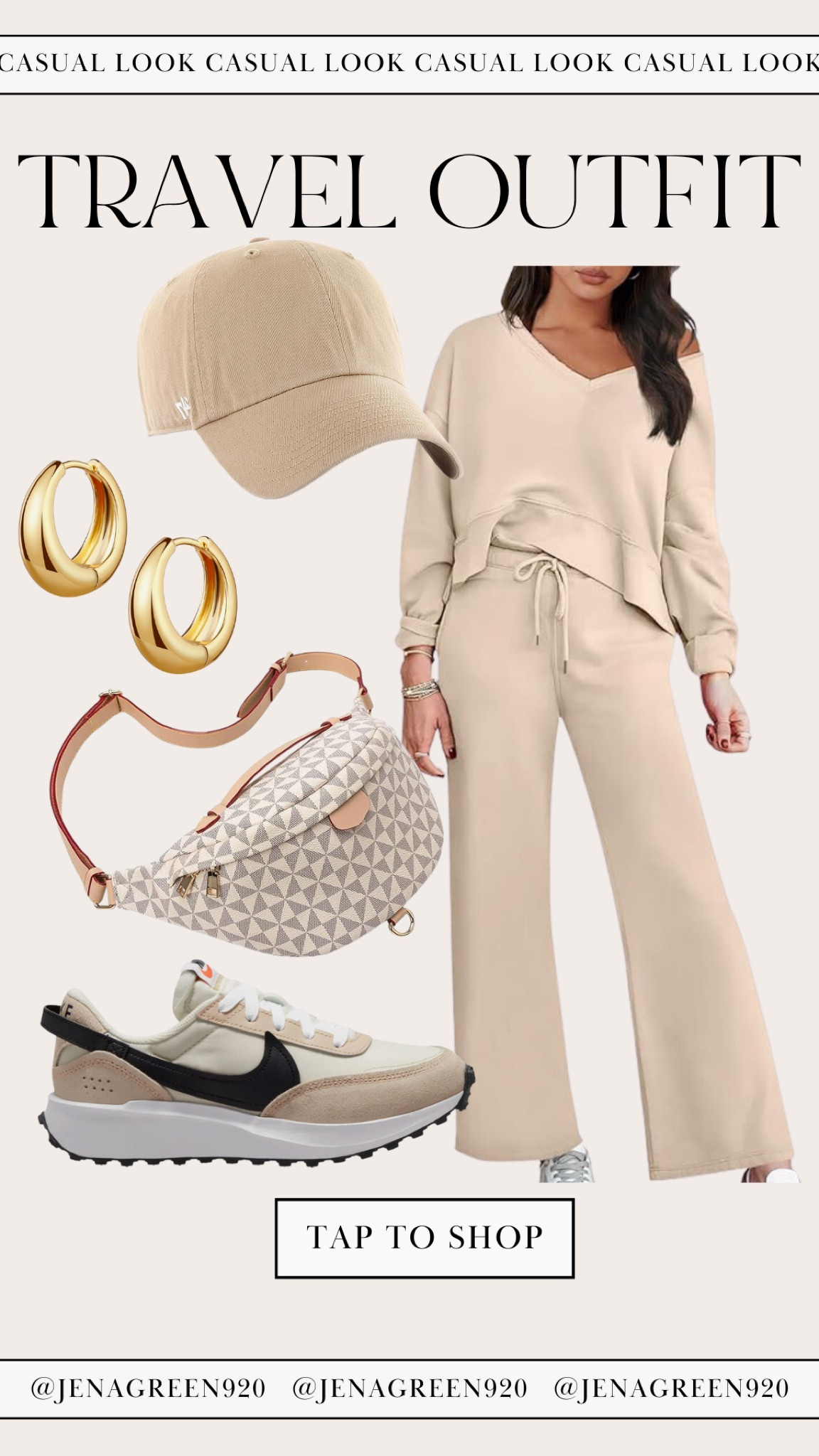 Travel Outfit | Travel Outfits | Fall Outfits | Loungewear Set | Lounge Set | Belt Bag | Neutral Sneakers

#LTKfindsunder100 #LTKfindsunder50 #LTKstyletip
