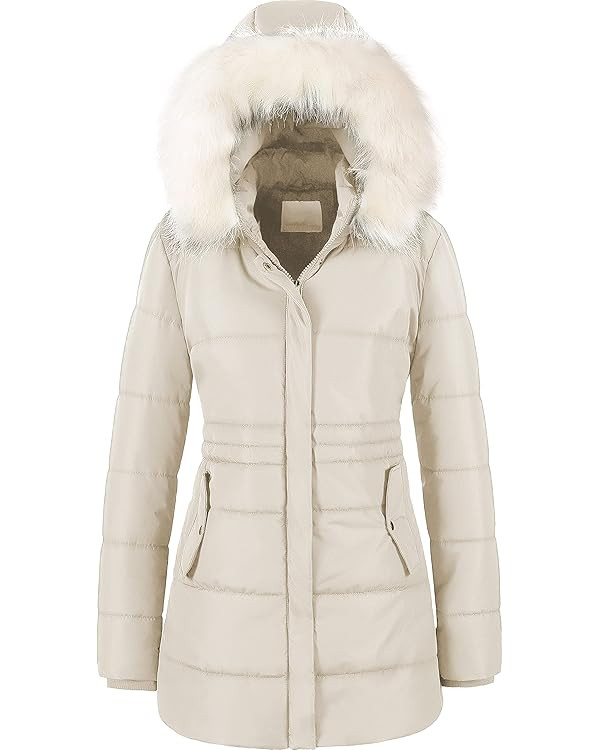 Chrisuno Women's Winter Warm Coats Puffer Jacket Long Drawstring Waterproof Snow Parka With Remov... | Amazon (US)