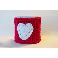 Valentines Gift - Crochet Coffee Cup Cozy Red Heart Back To School Teacher Day- Handmade | Etsy (US)