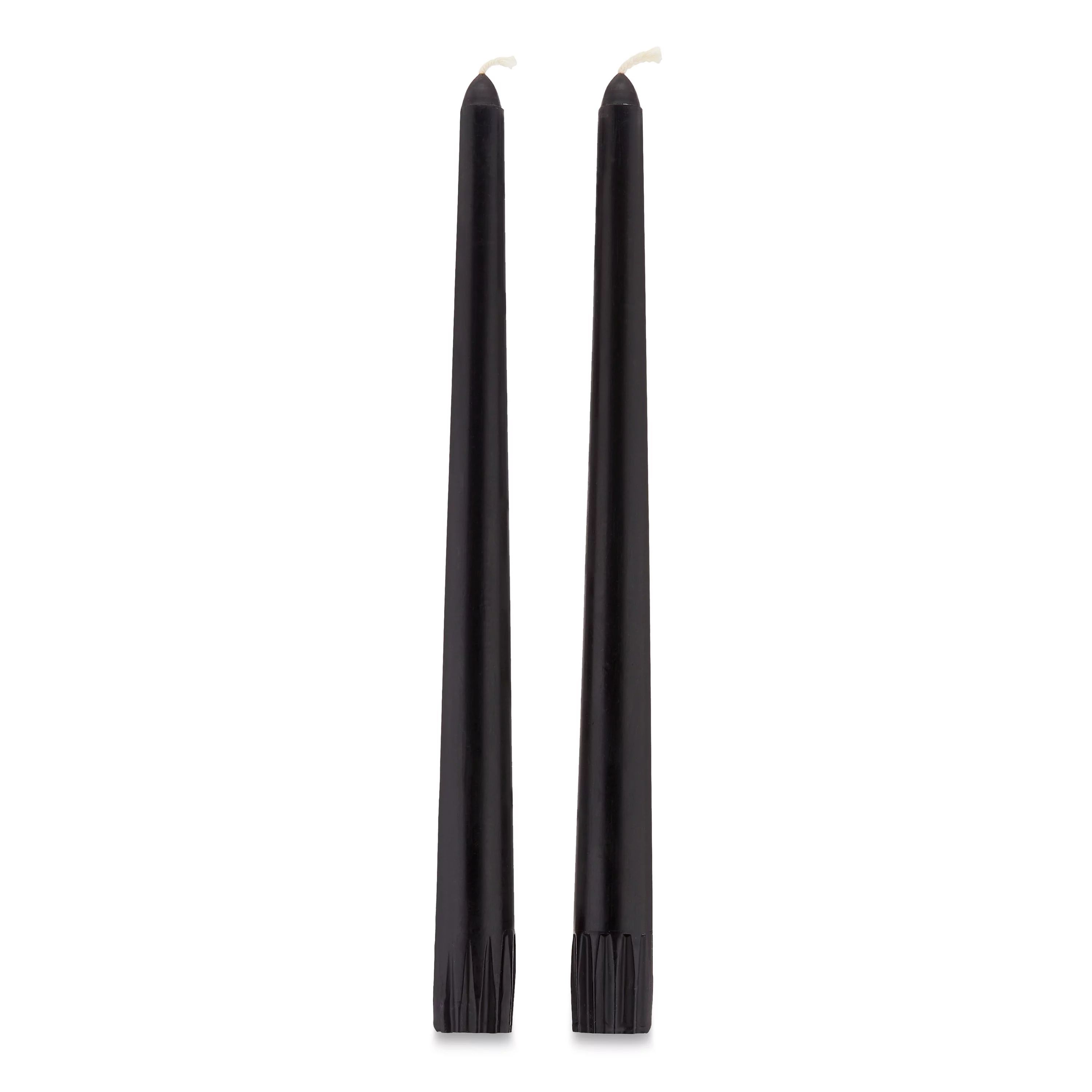 Halloween Black Taper Candles, 10 in, 2 Count, by Way To Celebrate | Walmart (US)