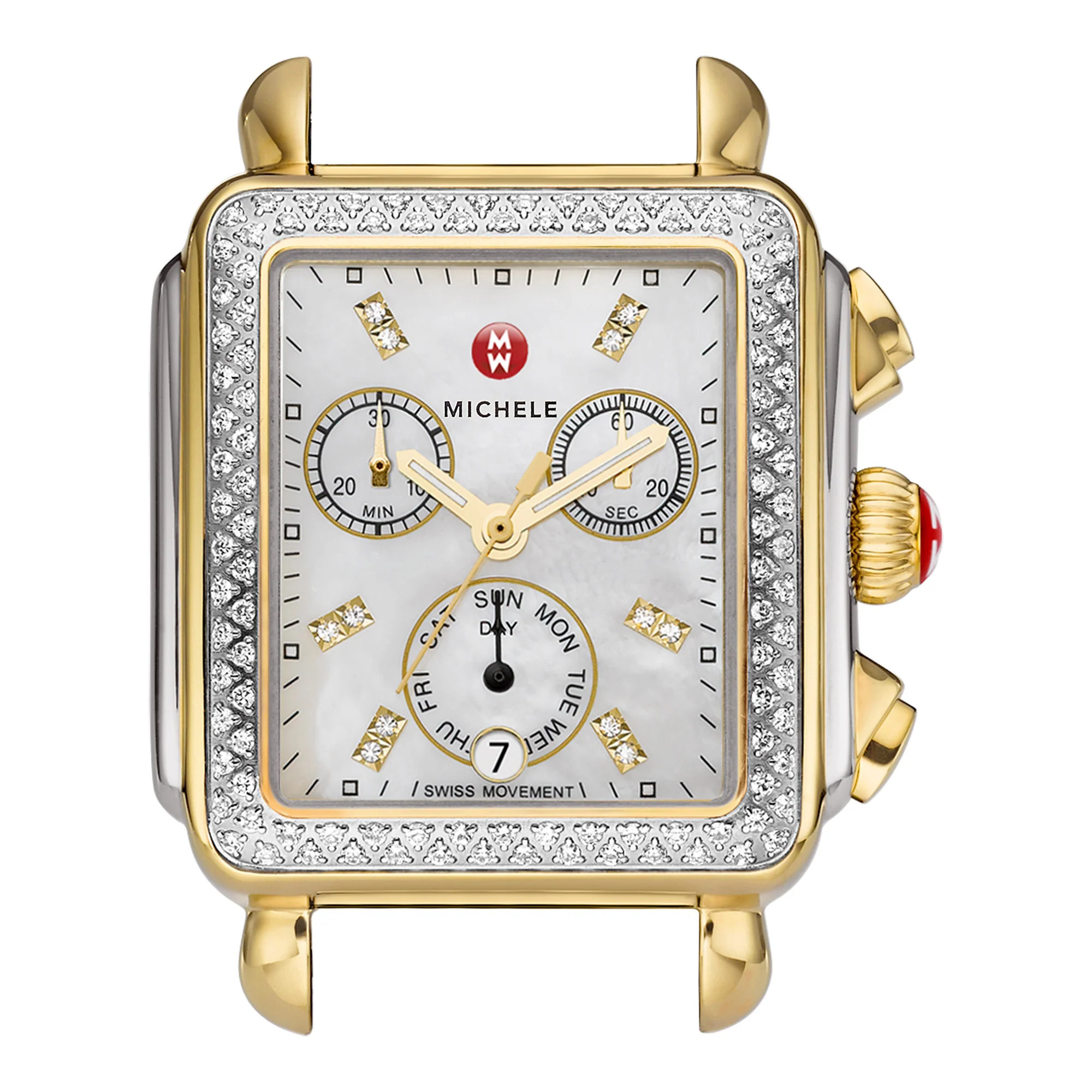 Signature Deco Diamond, Two-Tone Diamond Dial Watch Head | Little Switzerland