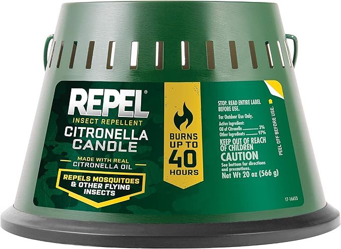 Repel Insect Repellent Citronella Candle, Triple Wick, 20-Ounce | Amazon (US)