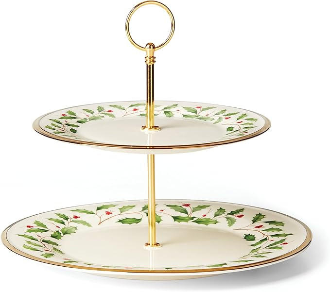Lenox 893490 Holiday 2-Tiered Server, Christmas Dinnerware | Amazon (US)