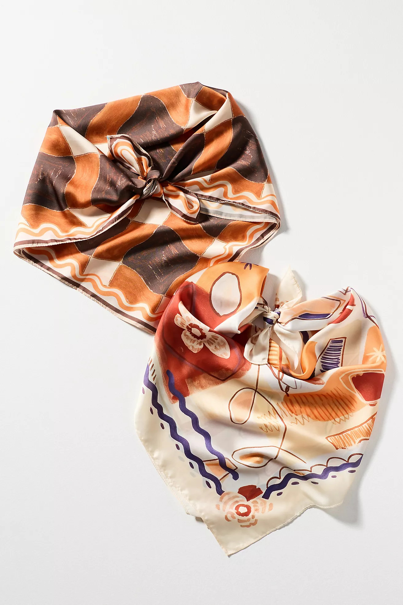 Abstract Print Hair Scarves, Set of 2 | Anthropologie (US)