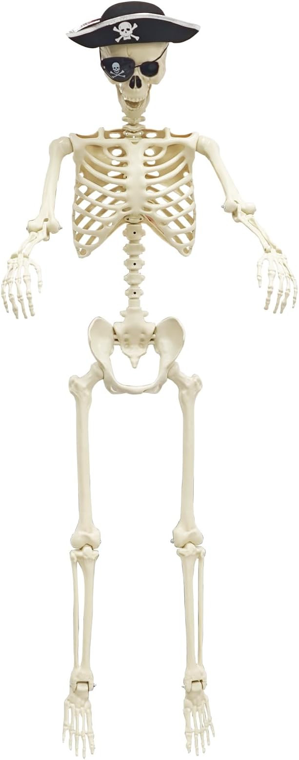 Halloween Skeleton 5.4FT Life Size Human Adult Pirate Skeletons Halloween Decorations for Indoor ... | Amazon (US)