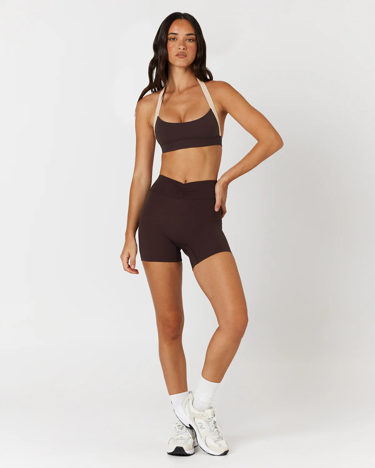 Form Gather Waist Shorts 5" | Espresso | Crop Shop Boutique US