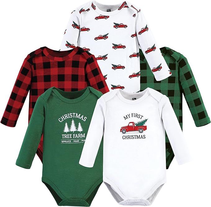 Hudson Baby Unisex Baby Cotton Long-Sleeve Bodysuits | Amazon (US)