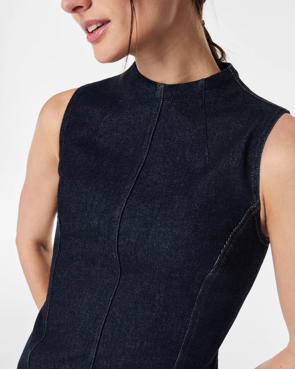 Denim Seamed Shift Dress | Spanx