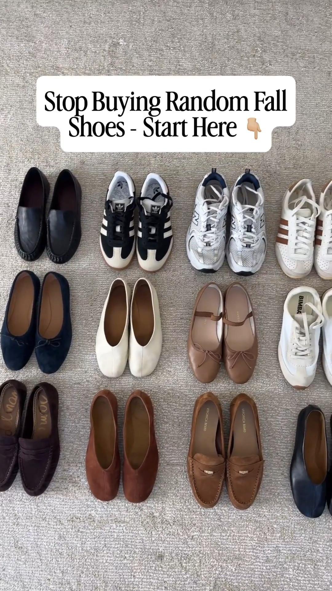 My early Fall shoe lineup. No new out of the box silhouettes. Simple basics that I’ll wear again next year. 

Vince black loafers 5
Madewell suede ballet flats 5.5 - old
Sam Edelman brown loafers 5
Adidas Samba size 5
Reformation cream flats 5
Reformation Cognac suede flats 5. Run a half size small
New Balance 530’s 5.5
Loeffler Randall Leonie flats 5.5
Veronica Beard loafers 5.5
Adidas Japans 5
Bimba Y Lola sneaker s5. Run big
Reformation black flats 5
Varley sneakers 6 - run roomy
Adidas Japan Lux 5
Madewell suede flats 5 - old.

#LTKmomlife #LTKPetite #LTKOver40