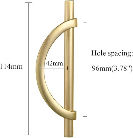 DAPANIY Brushed Gold Cabinet Pulls Drawer Pulls, Half Moon Shape Cabinet Pulls Gold Drawer Dresse... | Amazon (US)