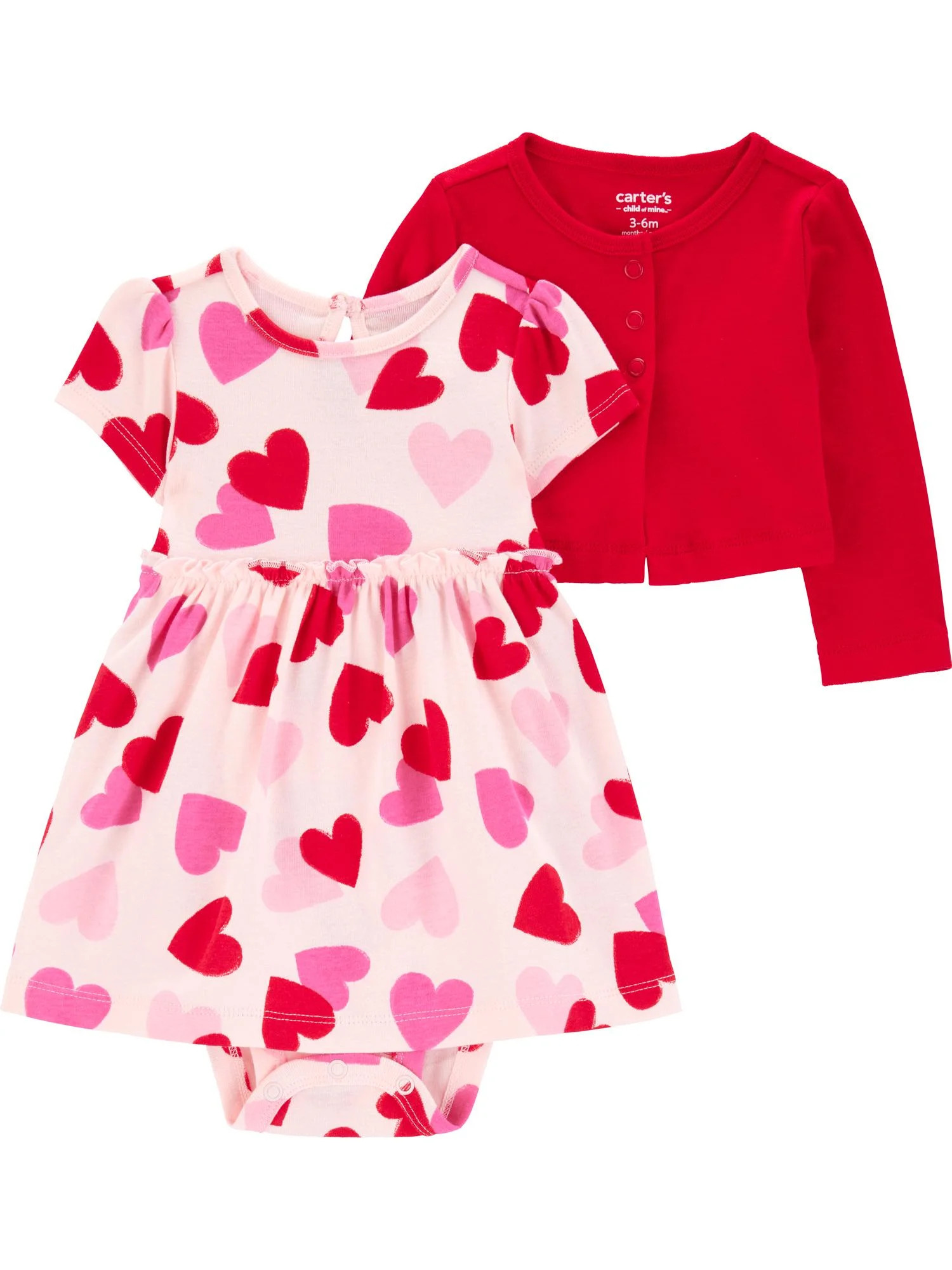 Carter's Child of Mine Baby Girl Valentine's Dress Set, 2-Piece, Sizes Newborn-12 Months | Walmart (US)