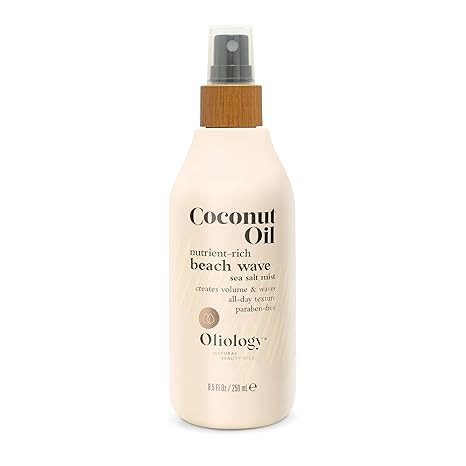 Oliology Coconut Oil Beach Wave Sea Salt Mist Spray - Creates Volume and Tousled Waves, Texture a... | Amazon (US)