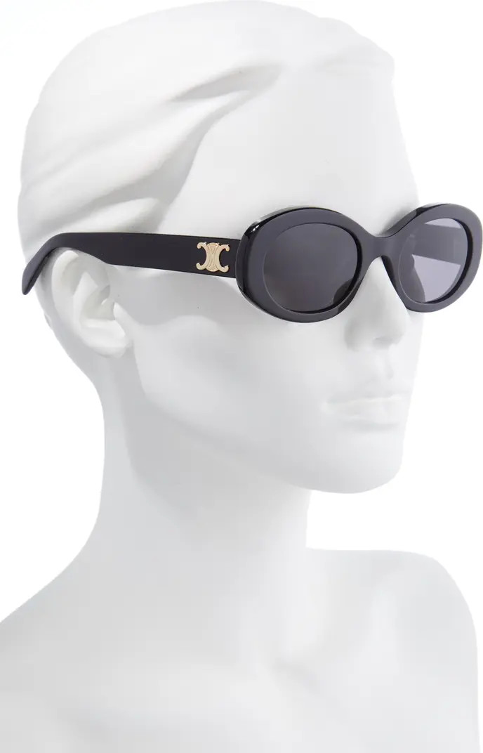 CELINE Triomphe 52mm Oval Sunglasses | Nordstrom | Nordstrom