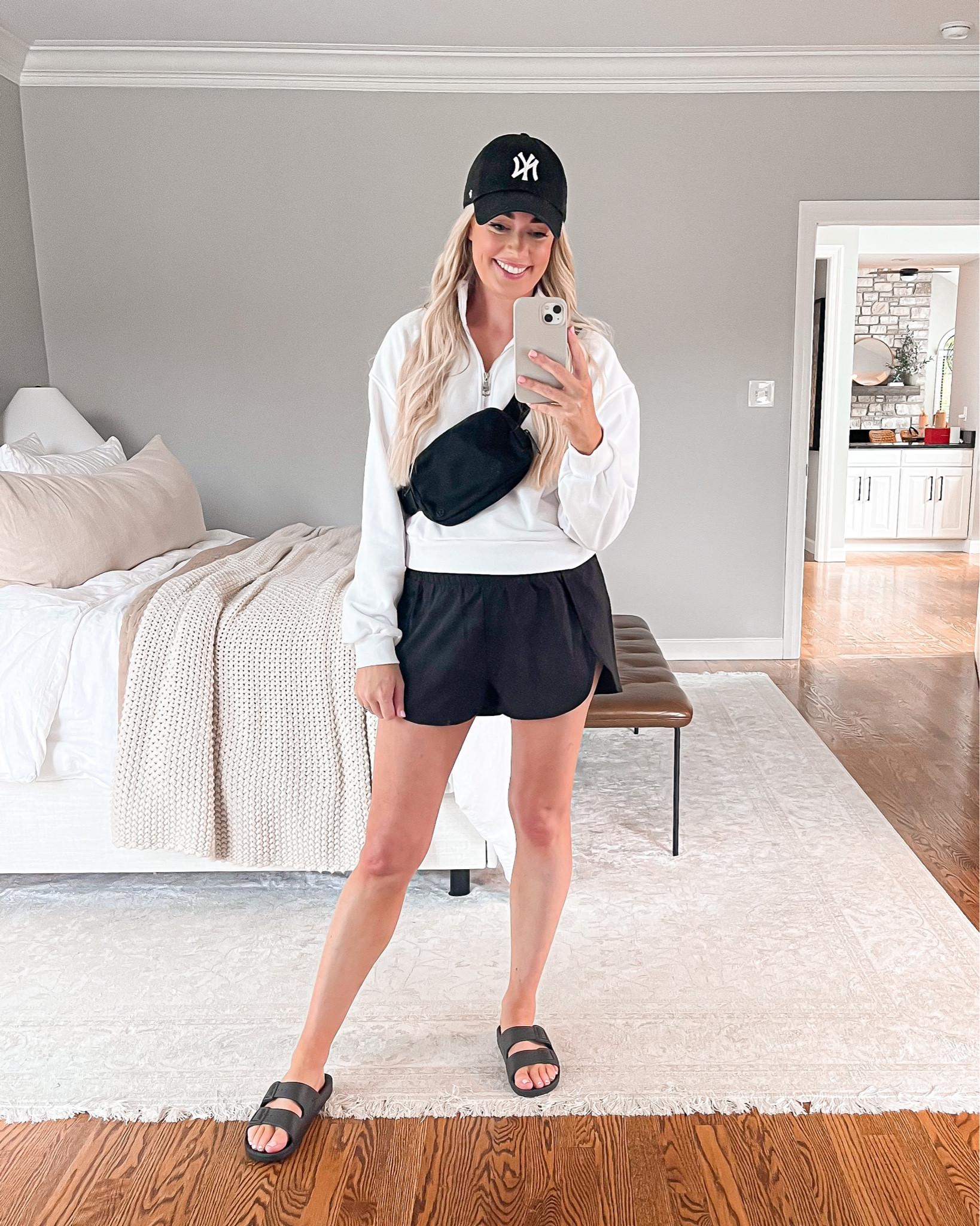 Wearing a small in top & bottom (everything fits true to size)

Athleisure, gym shorts, athletic shorts, casual outfit, sandals, belt bag 

#LTKSeasonal #LTKFind #LTKunder50