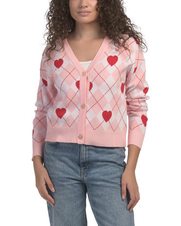 Argyle Heart Sweater | TJ Maxx