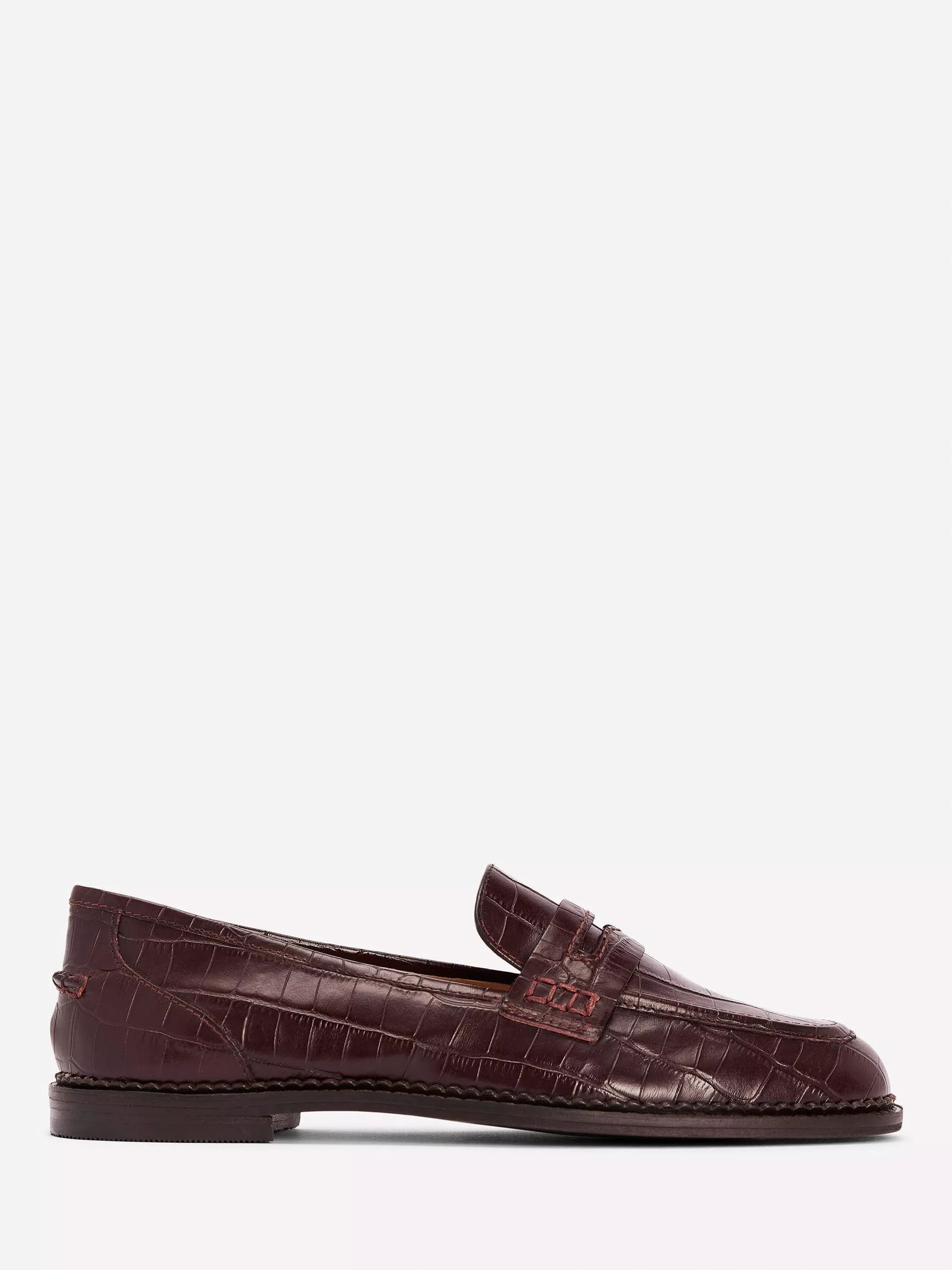 Boden Nya Leather Loafers, Oxblood | John Lewis (UK)
