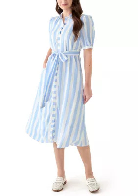 Crown & Ivy™ Women's Short Sleeve Belted Printed Shirtdress | Belk