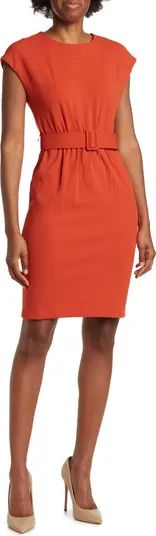 Cap Sleeve Belted Sheath Dress | Nordstrom Rack