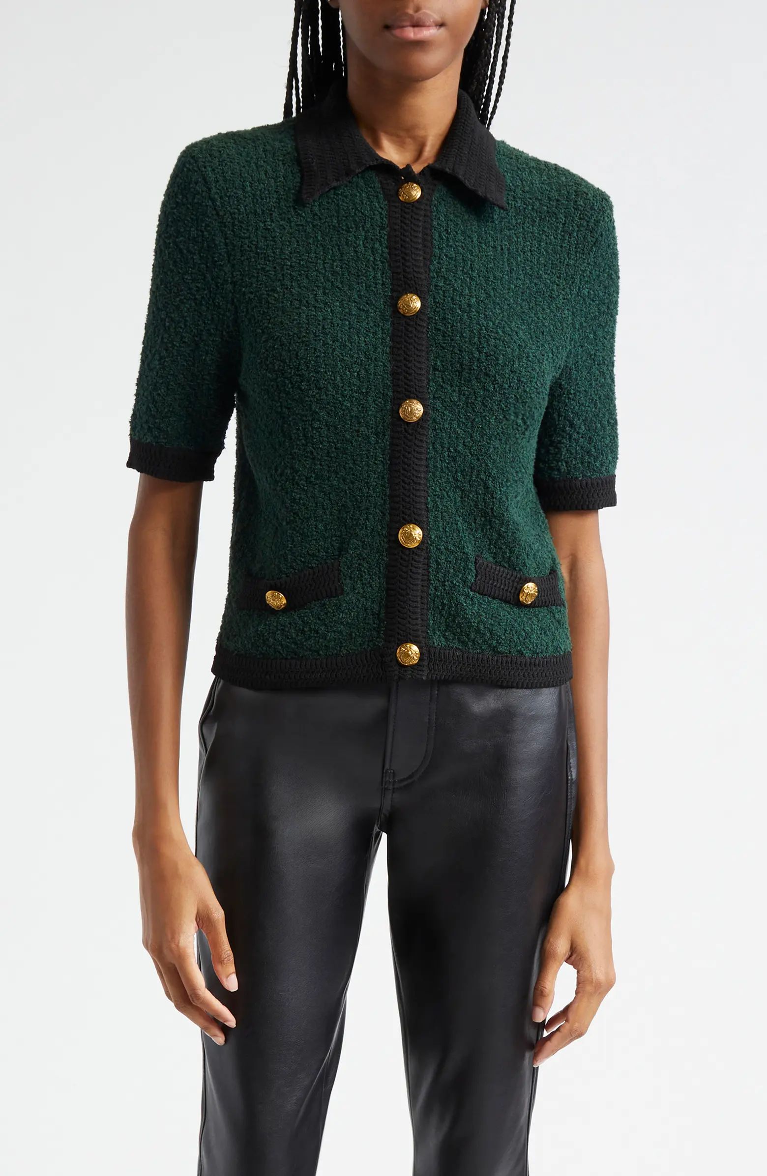 Veronica Beard Marie Houndstooth Knit Jacket | Nordstrom | Nordstrom