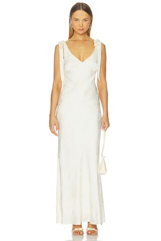 x REVOLVE Miley Jacquard Gown in Ivory | Revolve Clothing (Global)