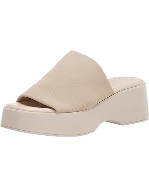 Minshluu Womens Wedge SIides Sandals Platform Open Toe Slip On Elastic Band Wedges Shoes | Amazon (US)