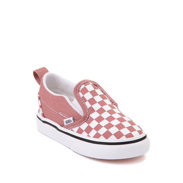 Vans Slip-On Checkerboard Skate Shoe - Baby / Toddler - Withered Rose | Journeys