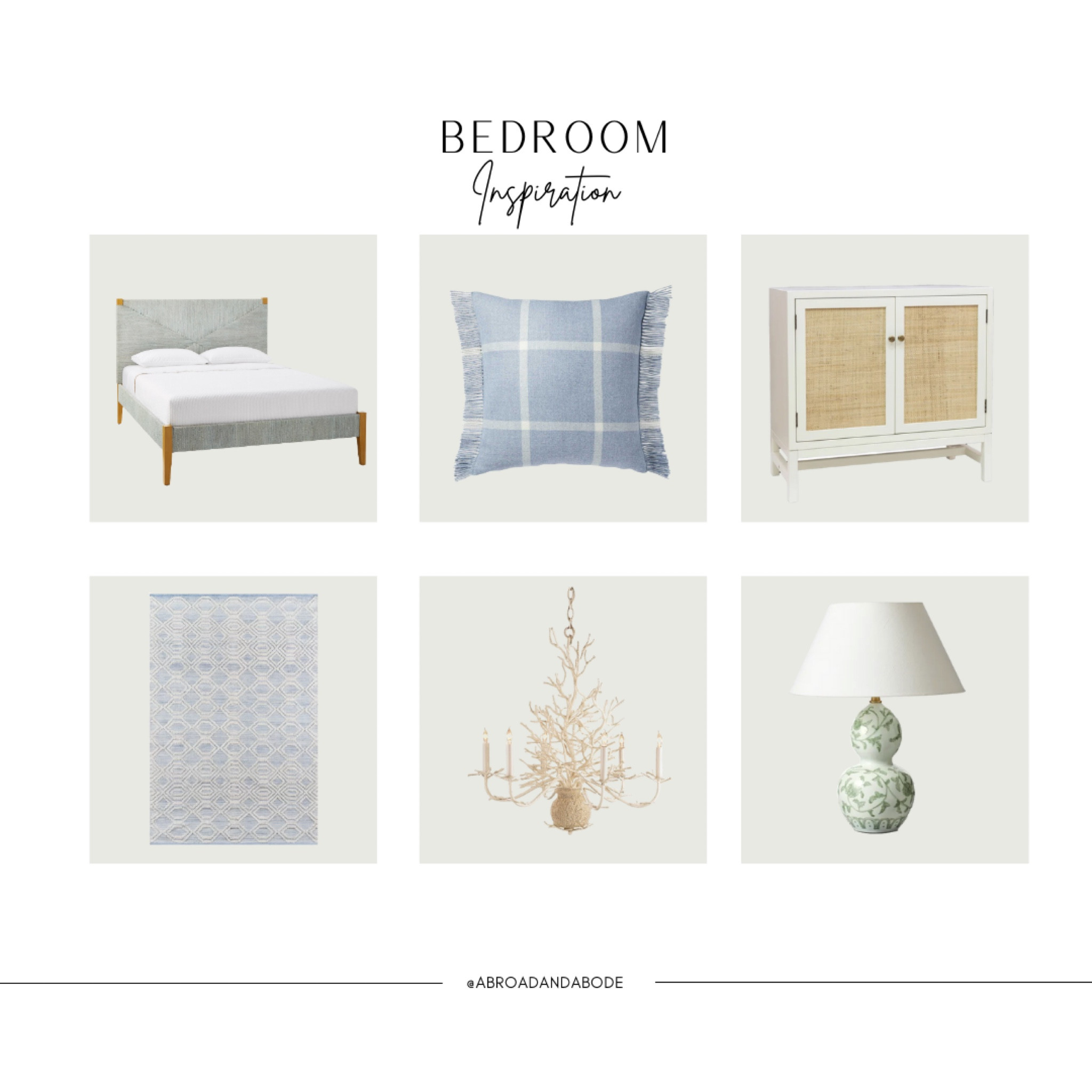 Bedroom Finds!

Bedroom inspiration, bedroom design, bedroom decor, bed, bedding, pillows, nightstand, home lighting, area rug, table lamp, blue and white decor, coastal home

#LTKhome #LTKunder50 #LTKunder100