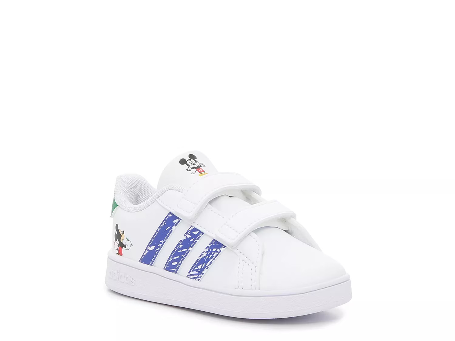 adidas adidas x Disney Grand Court Sneaker Kids' | Boy's | White/Blue | Size 9 Toddler | Athletic |  | DSW