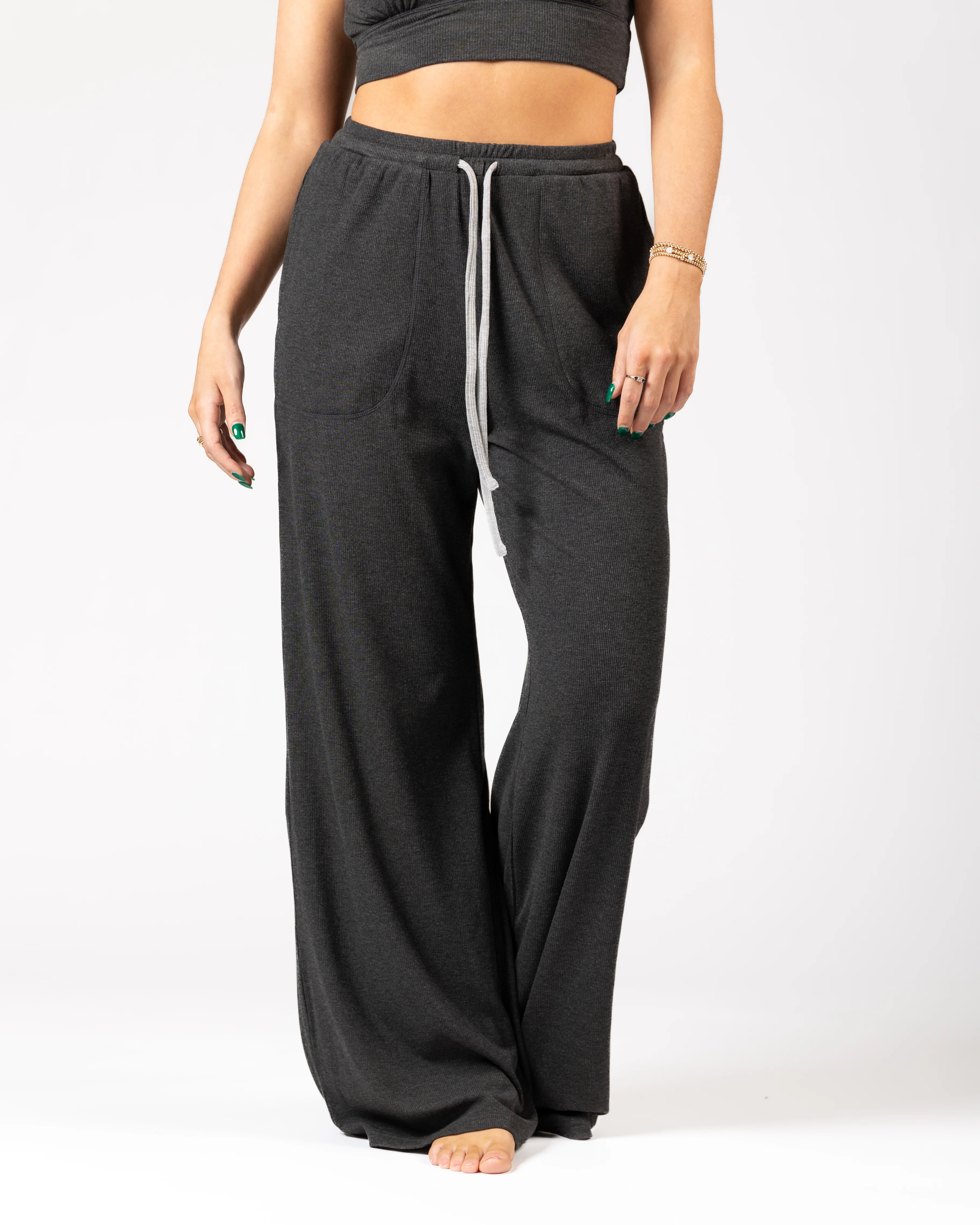 Soft Lounge Rib Wide Leg Pant | P'tula