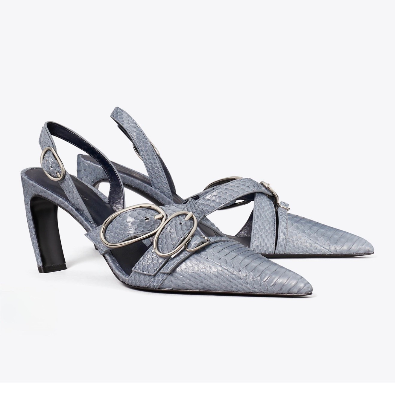MULTI BUCKLE SLINGBACK

A sculptural and slightly tough take on the slingback pump with a pointed toe and curved banana heel. Crafted in water snake leather with a soft shine, the Multi-Buckle slingback is defined by its layered straps and decorative oval buckles inspired by hardware from our runway collection

#LTKootd #LTKTravel #LTKWorkwear