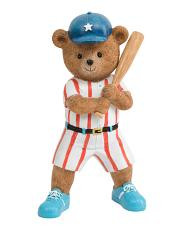 Baseball Uniform Bear Figurine | TJ Maxx