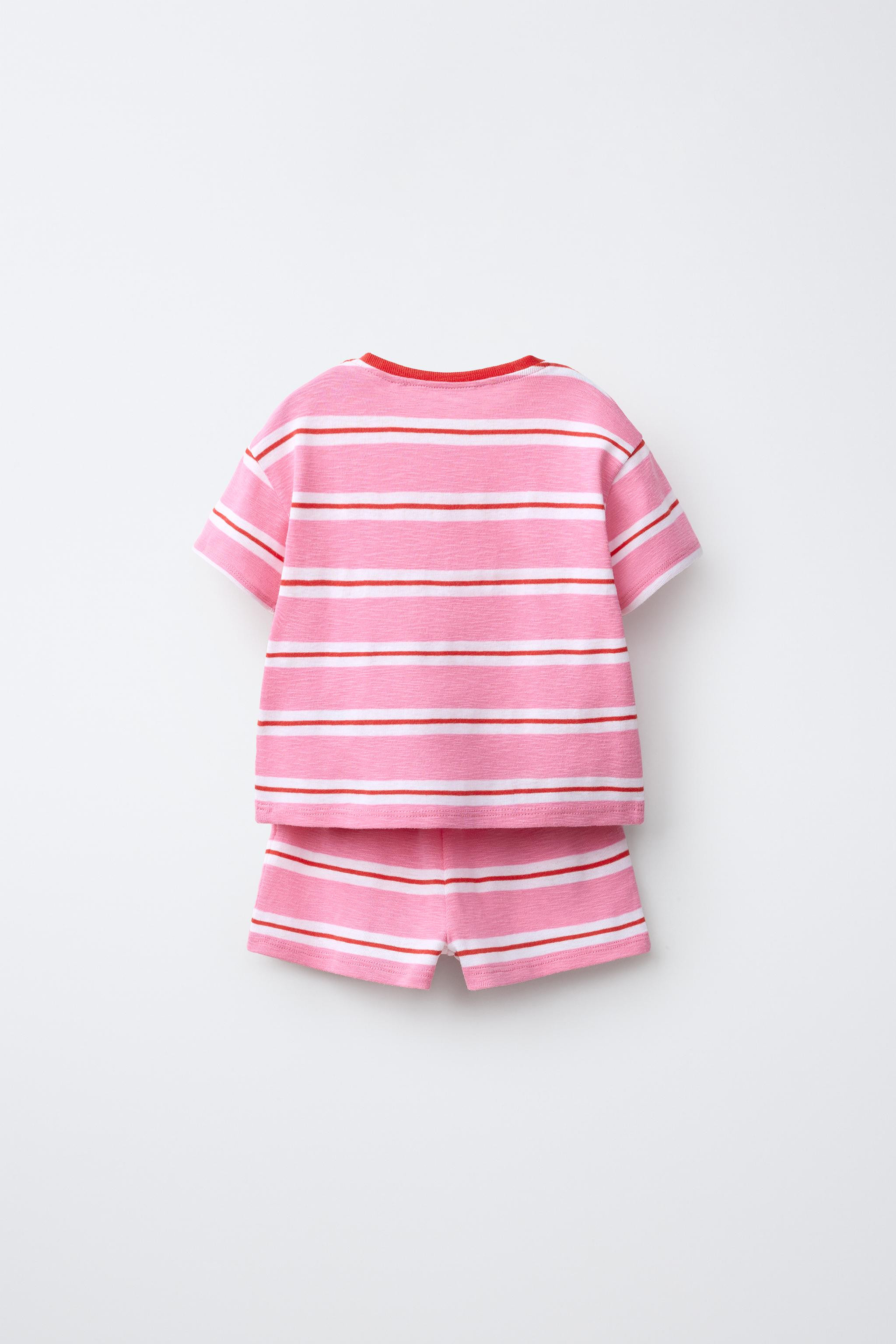 STRIPED T-SHIRT AND BERMUDA SET | Zara US