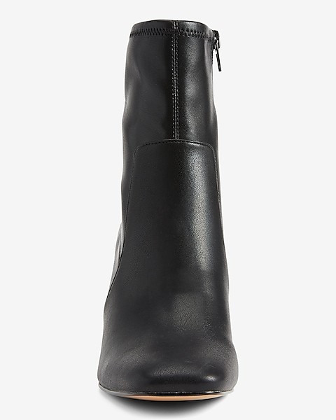 Block Heel Sock Booties | Express