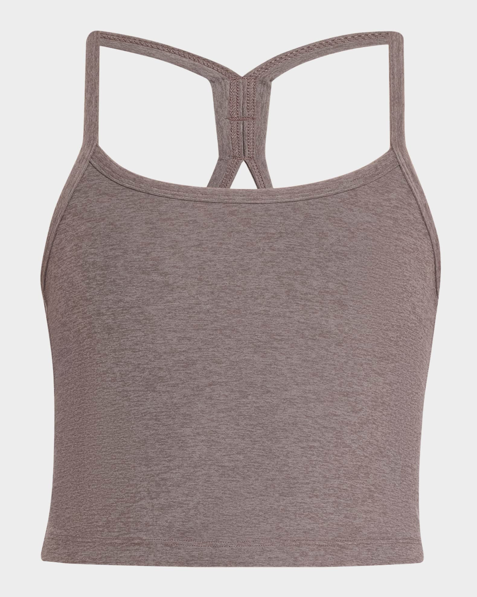 Space-dye Slim Racerback Cropped Tank | Neiman Marcus