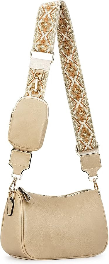 Herald Hobo Crossbody Bag for Women with Guitar Strap, Lightweight Vegan Shoulder Side Handbag wi... | Amazon (US)