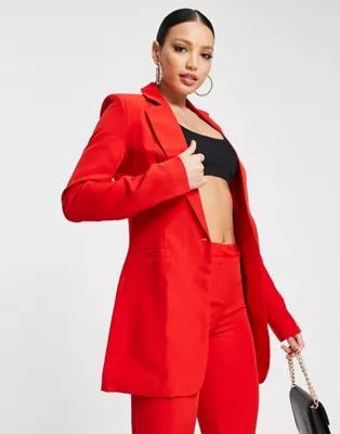 Unique21 Tall - Blazer in rood | ASOS (Global)