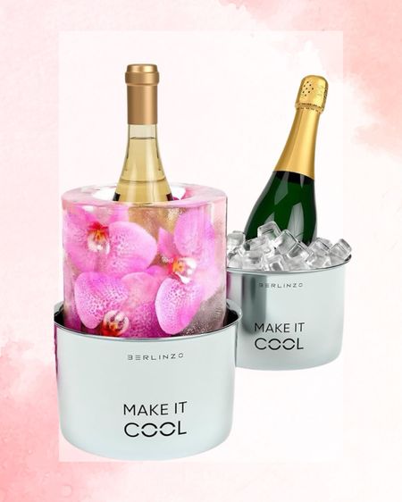 Ice Mold Bucket, DIY Ice Mold Wine Bottle Chiller Cooler, Champagne Ice Bucket Mold DIY Floral Orchid Decorations Like Real Included, Gift for Wine Lovers

#LTKSwim #LTKParties #LTKHome