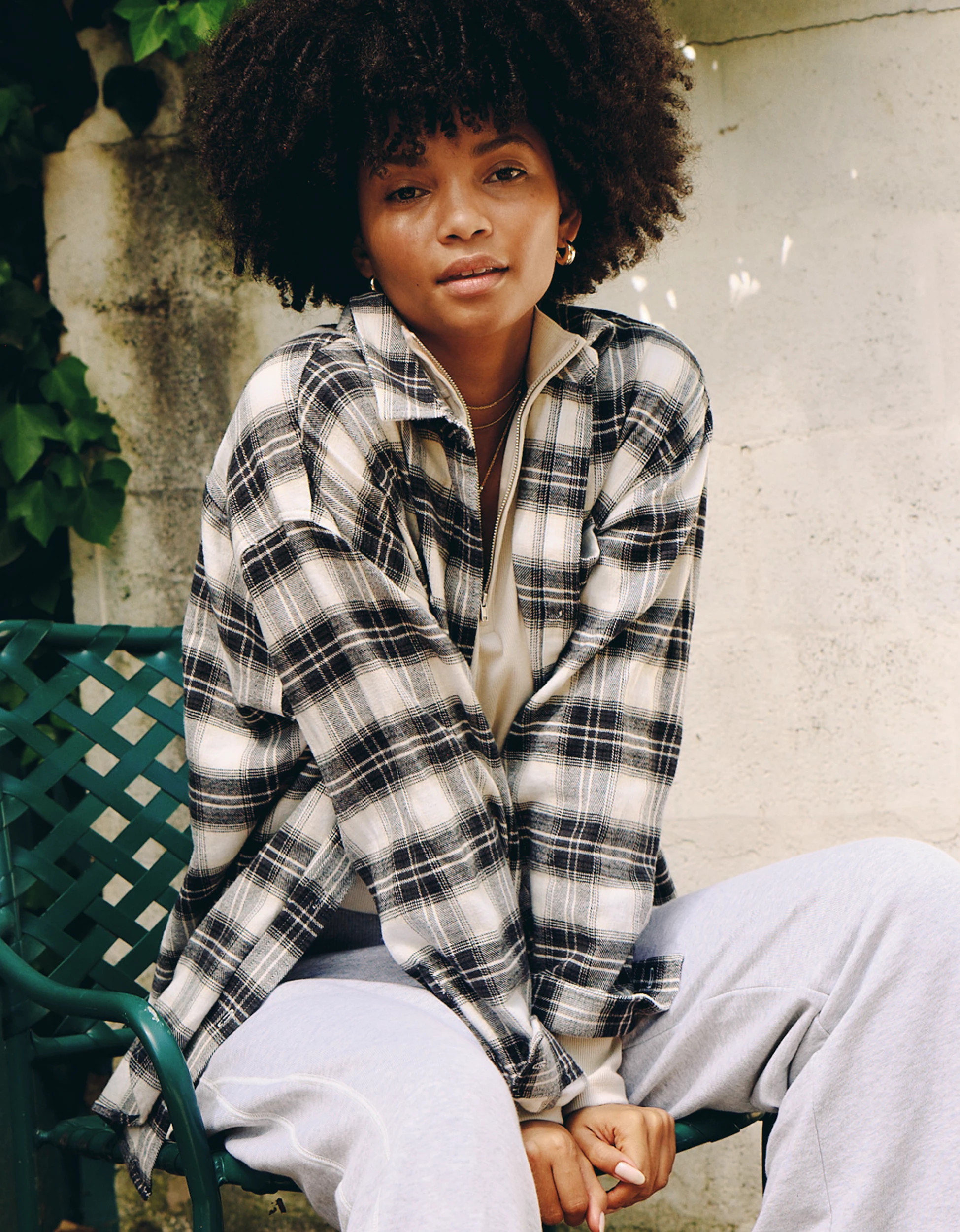 New Aerie Anytime Fave Flannel Button Down Shirt | American Eagle Outfitters (US & CA)