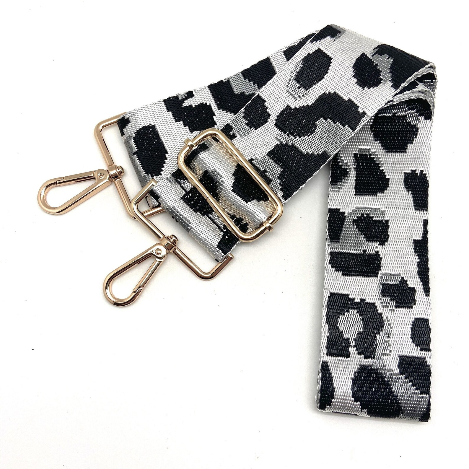 Woven Canvas Purse Strap - White Leopard | Etsy (US)