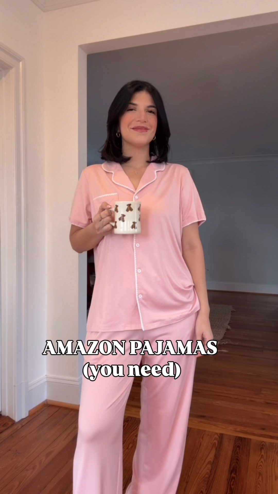 Cutest pajamas from @amazon🌸🤍🧸 

#LTKgrwm #LTKValentine #LTKMidsize