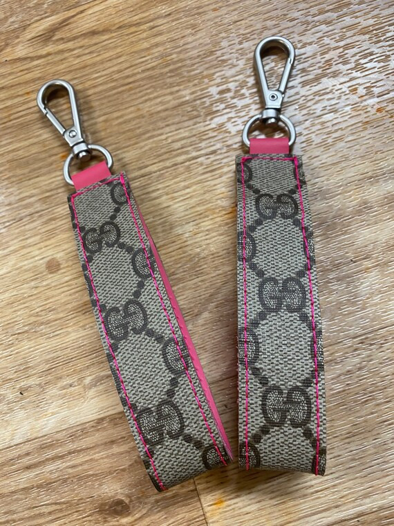 Gucci Pink Leather Keychain Custom | Etsy (US)