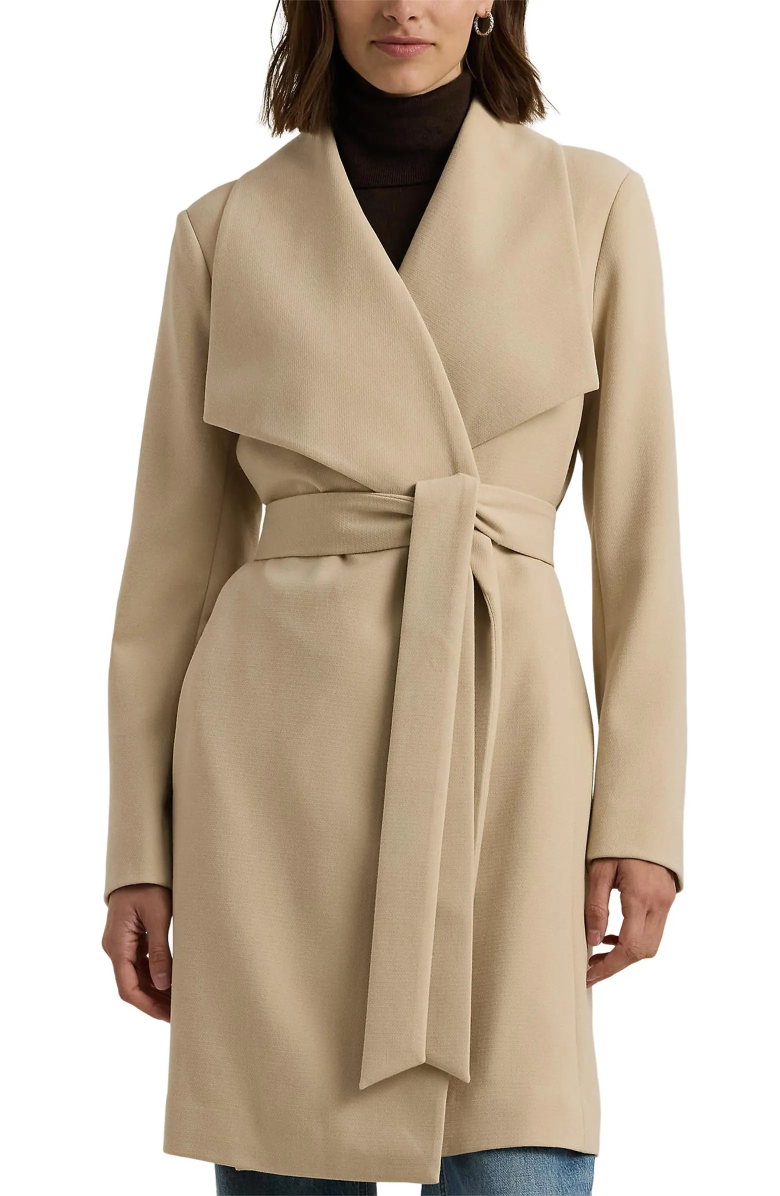 Lauren Ralph Lauren Drape Front Crepe Jacket | Nordstrom | Nordstrom