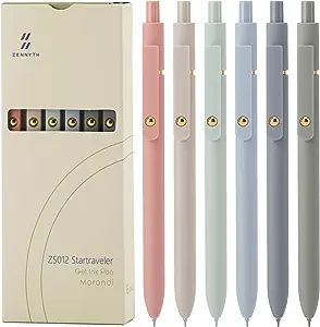 liaotees Gel Pens, 6 Pcs 0.5mm Quick Dry Black Ink Pens Fine Point Smooth Writing Pens, Cute Offi... | Amazon (US)