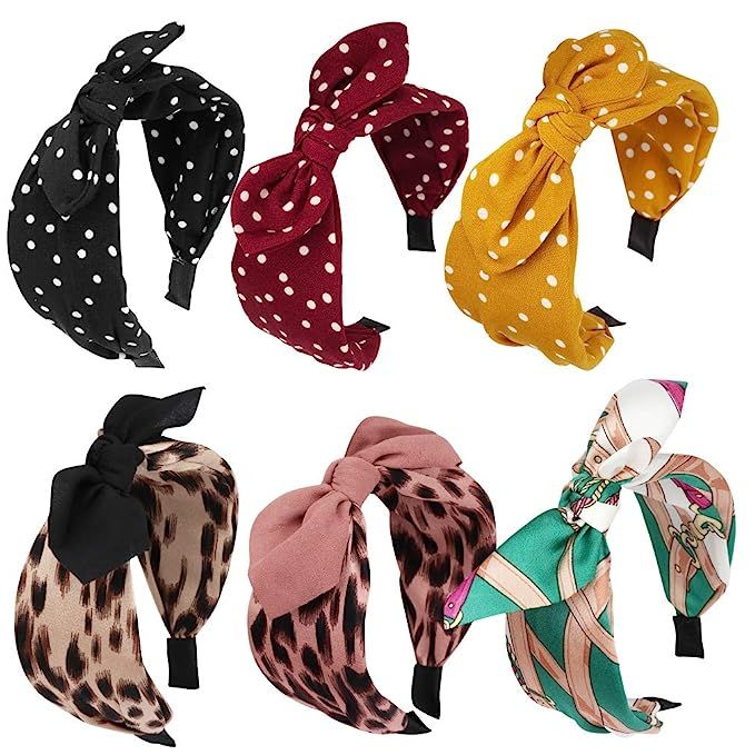 Jaciya 6 Pieces Knotted Headbands for Women Turban Headbands for Women Wide Headbands for Women K... | Amazon (US)