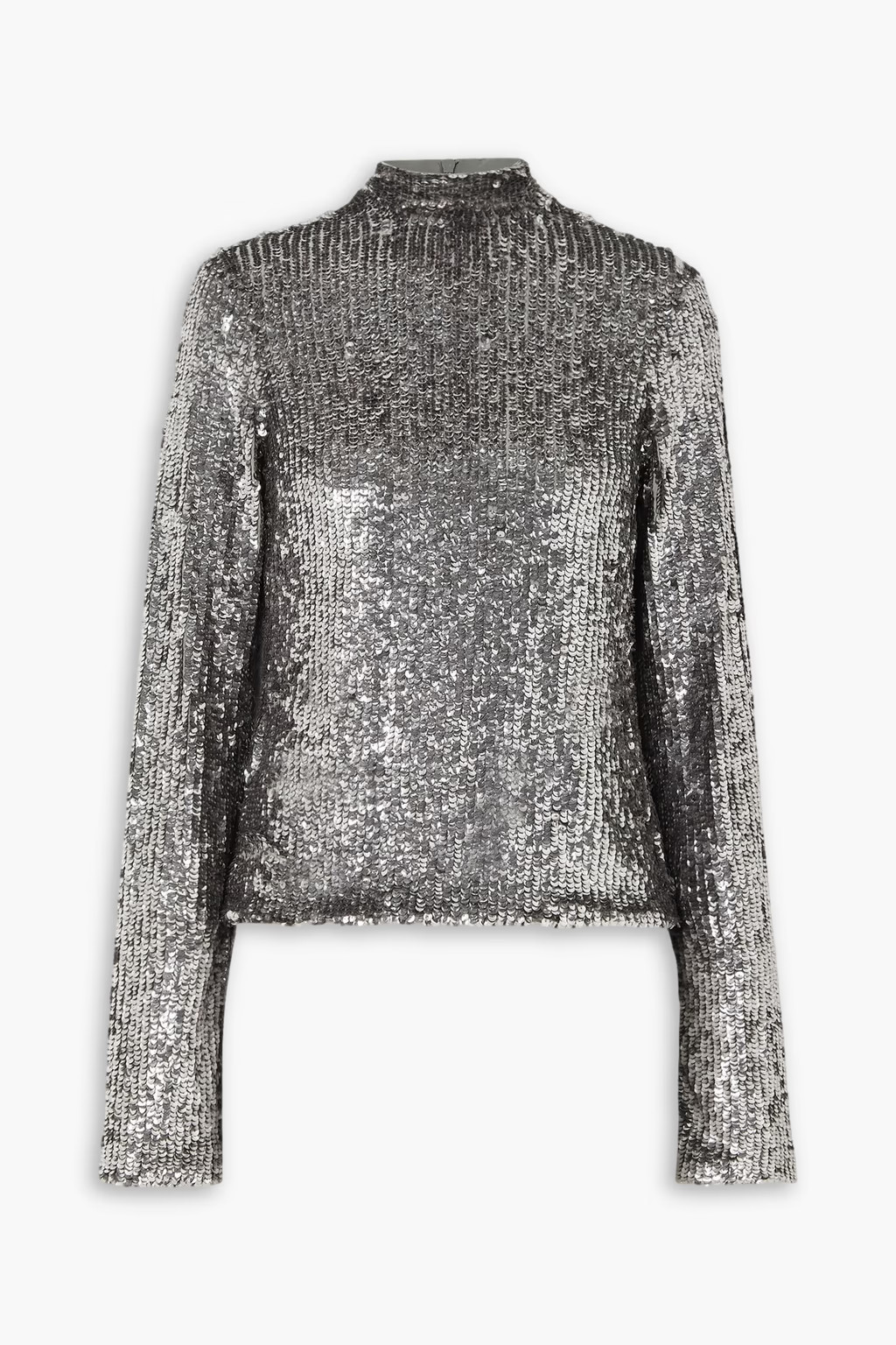 Frances sequined stretch-tulle turtleneck top | The Outnet (US and CA)