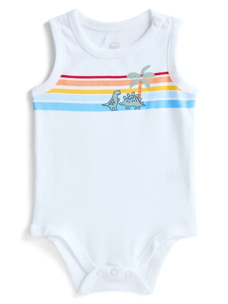 Wonder Nation Baby Boy Tank Bodysuit, Sizes 0-24 Months - Walmart.com | Walmart (US)