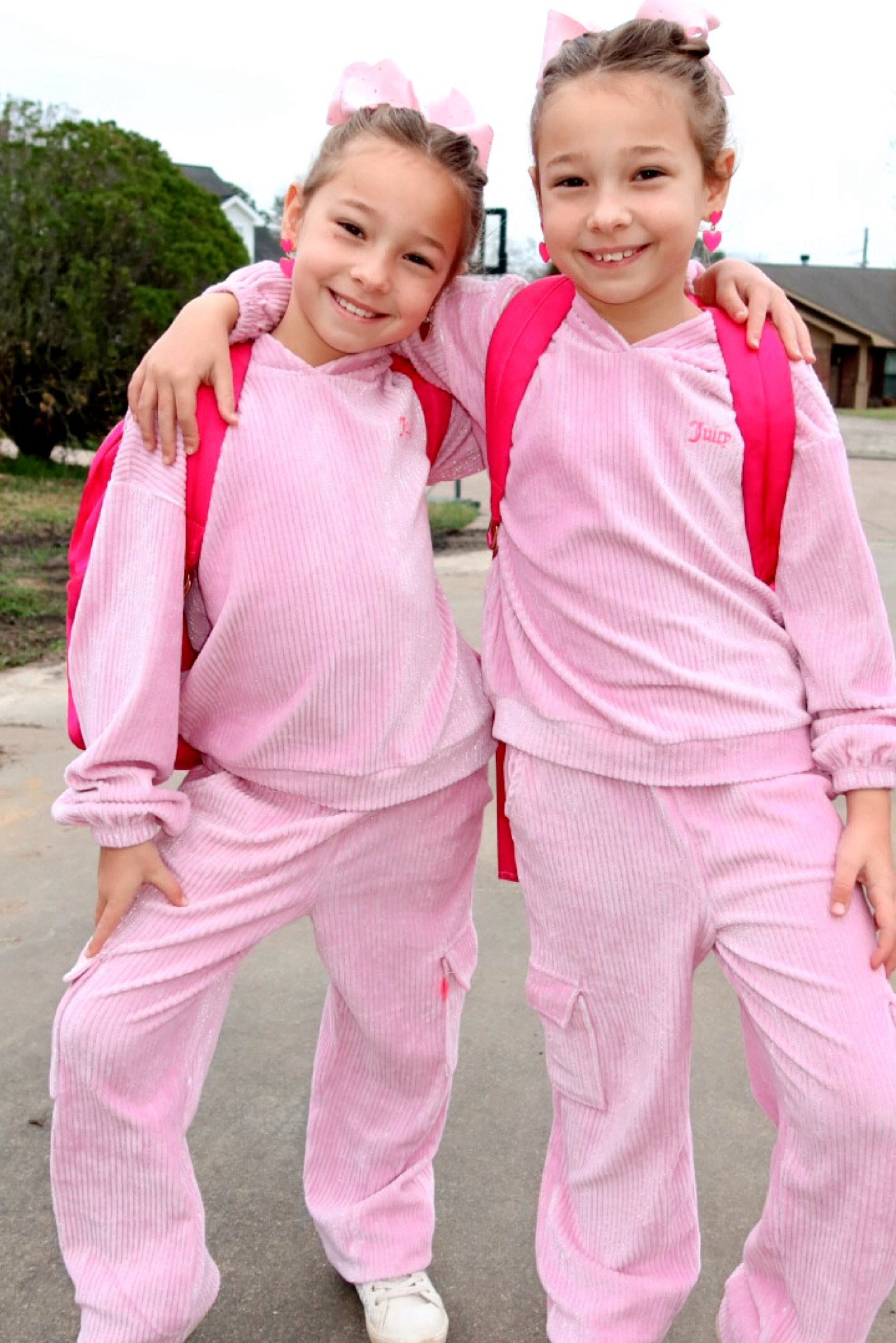 The twins pink juicy velour jogger set🩷

Juicy couture, jogger set, sweatsuit, velour, velvet, pink, hot pink, kids, sweatshirt, sweatpants, shoes, Michael kors, sneakers, kids shoes, bows, earrings, jewelry, Valentine’s Day style, 



#LTKShoeCrush #LTKFamily #LTKKids