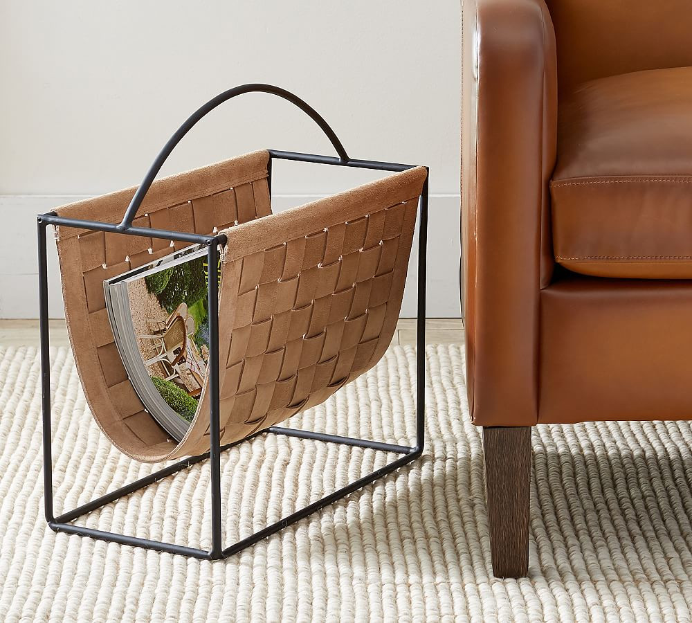 Suede Magazine Holder | Pottery Barn (US)