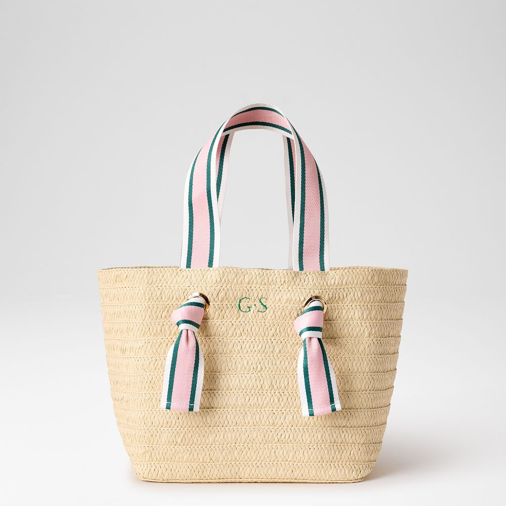 Ribbon Straw Beach Tote | Mark and Graham