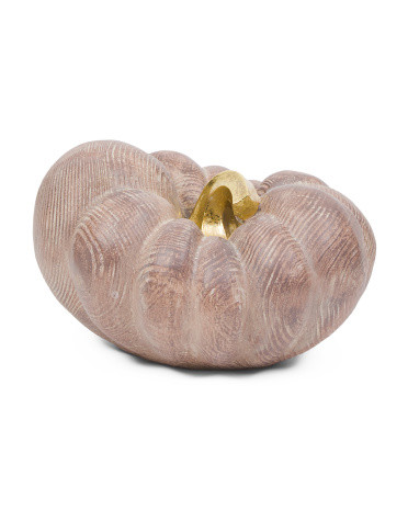 Resin Wood Grain Pumpkin | TJ Maxx